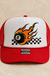 I Got Myself A Steady Hand Western Trucker Hat on cream stone - LECCE catalog