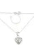 Sterling Silver Curly Heart Necklace - LECCE