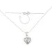Sterling Silver Curly Heart Necklace - LECCE