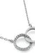Sterling Silver Double Halo Necklace - LECCE