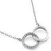 Sterling Silver Double Halo Necklace - LECCE