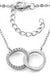 Sterling Silver Double Halo Necklace - LECCE
