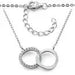 Sterling Silver Double Halo Necklace - LECCE