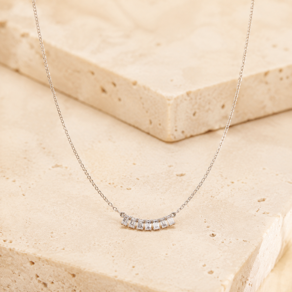 Sterling Silver Flowers Necklace
