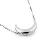 Sterling Silver Half Moon Necklace - LECCE