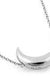 Sterling Silver Half Moon Necklace - LECCE