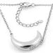 Sterling Silver Half Moon Necklace - LECCE
