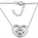 Sterling Silver Heart Paw Necklace - LECCE