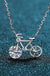 Sterling Silver Moissanite Bicycle Pendant Necklace - LECCE