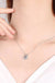 Sterling Silver Moissanite Heart Lock Charm Necklace - LECCE