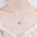Sterling Silver Moissanite Heart Pendant Necklace - LECCE