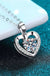 Sterling Silver Moissanite Heart Pendant Necklace - LECCE