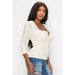 Stratch smocked front button square neck top - LECCE