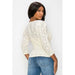 Stratch smocked front button square neck top - LECCE
