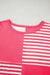 Stripe Patchwork Long Sleeve Top - LECCE