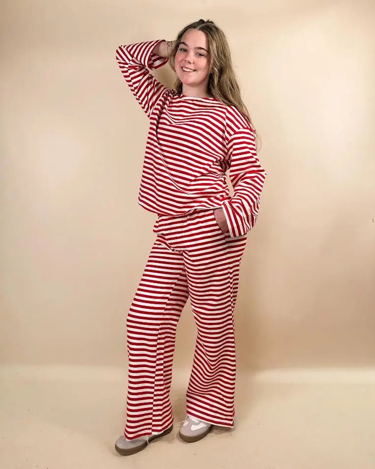 Striped Long Sleeve Top & Lounge Pants - LECCE