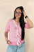 Striped Short Sleeve Bow Knot Sweater - LECCE