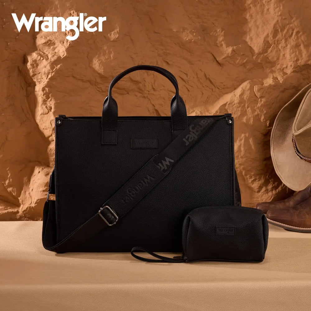 Structured Wrangler Work Tote with Pouch - LECCE