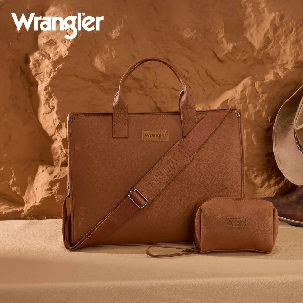 Structured Wrangler Work Tote with Pouch