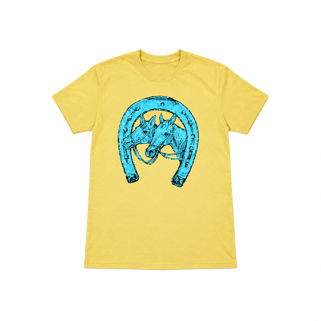 Camiseta de herradura verde azulado