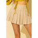Tease Me Plaid Pleated Skater Mini Skirt - LECCE