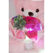 Teddy Bear with Rose Bouquet LED Light - Up Gift Box - LECCE