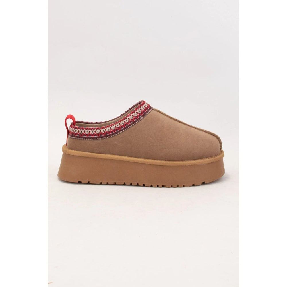 Tessa Artisan Binding Cuff Platform Cozy Slipper - LECCE