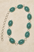 Texture Western Concho Flower Gem Stone Chain Belt on cream stone