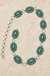 Texture Western Concho Flower Gem Stone Chain Belt on cream stone