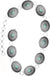 Texture Western Concho Oval Gem Stone Chain Belt - LECCE