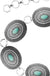Texture Western Concho Oval Gem Stone Chain Belt - LECCE