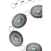 Texture Western Concho Oval Gem Stone Chain Belt - LECCE