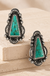 Textured Gemstone Triangular Stud Earring on cream stone background