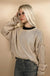 Textured Knit Drop Shoulder Sweater - LECCE