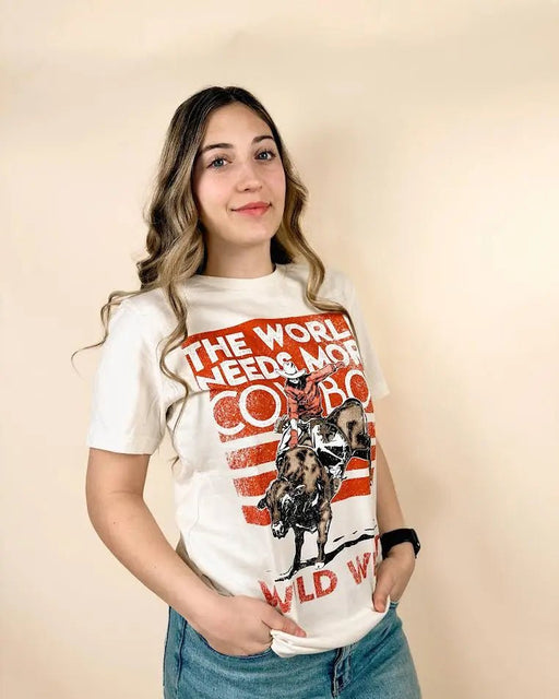 The World Needs More Cowboy Graphic Tee - LECCE