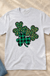 Three Clovers T-shirt flat lay