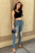 Top Tier Side Slit High Rise Jeans - LECCE