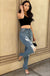 Top Tier Side Slit High Rise Jeans - LECCE