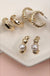 Trio Hoop Mini Huggie Earrings - LECCE