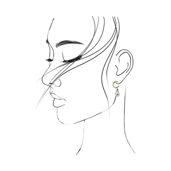 Trio Hoop Pearl Earringstrio Hoop Pearl Earrings - LECCE