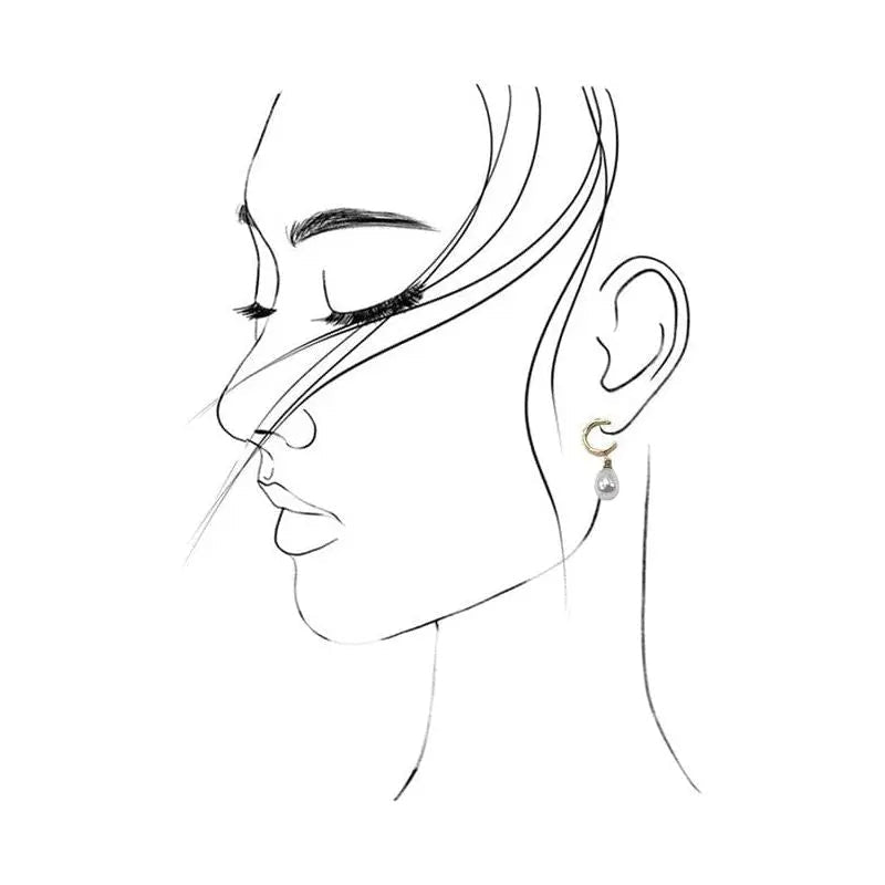Trio Hoop Pearl Earringstrio Hoop Pearl Earrings - LECCE