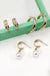 Trio Hoop Pearl Earringstrio Hoop Pearl Earrings - LECCE