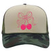 Trucker Hat Bow Cherry Camouflage Cap - LECCE