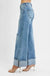 Tummy Control Mid Rise Wide Cuffed Jeans - LECCE