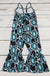 Turquoise Cow Printed Baby Girls Jumpsuit - LECCE