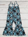 Turquoise Cow Printed Baby Girls Jumpsuit - LECCE