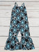 Turquoise Cow Printed Baby Girls Jumpsuit - LECCE