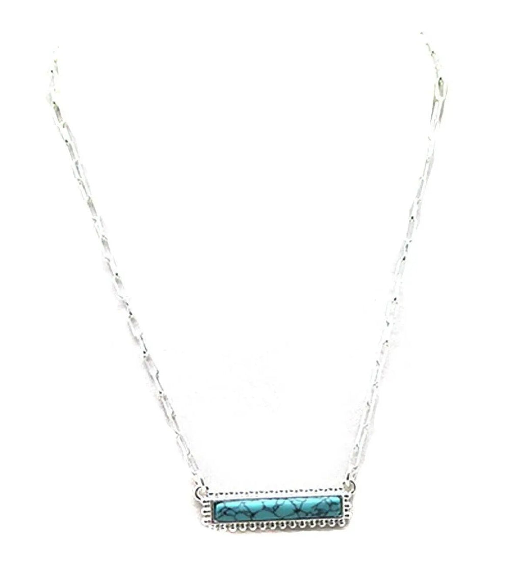 Turquoise Western Bar Necklace