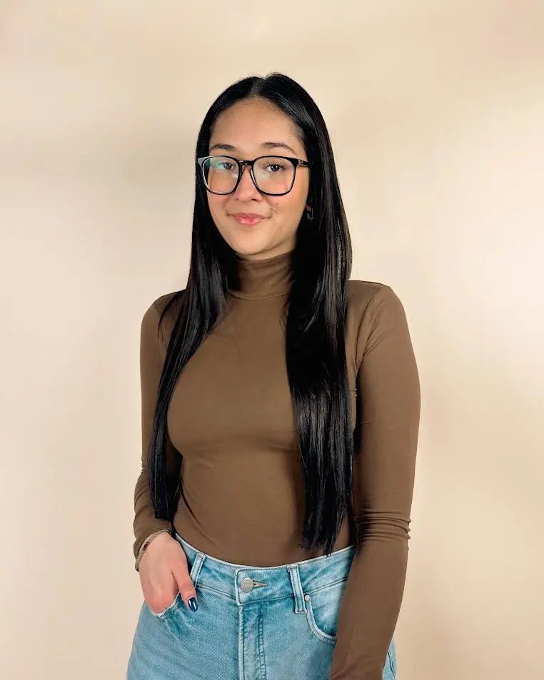 Turtle Neck Long Sleeve Bodysuit - LECCE