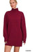 Turtle Neck Long Sleeve Mini Sweater Dress - LECCE